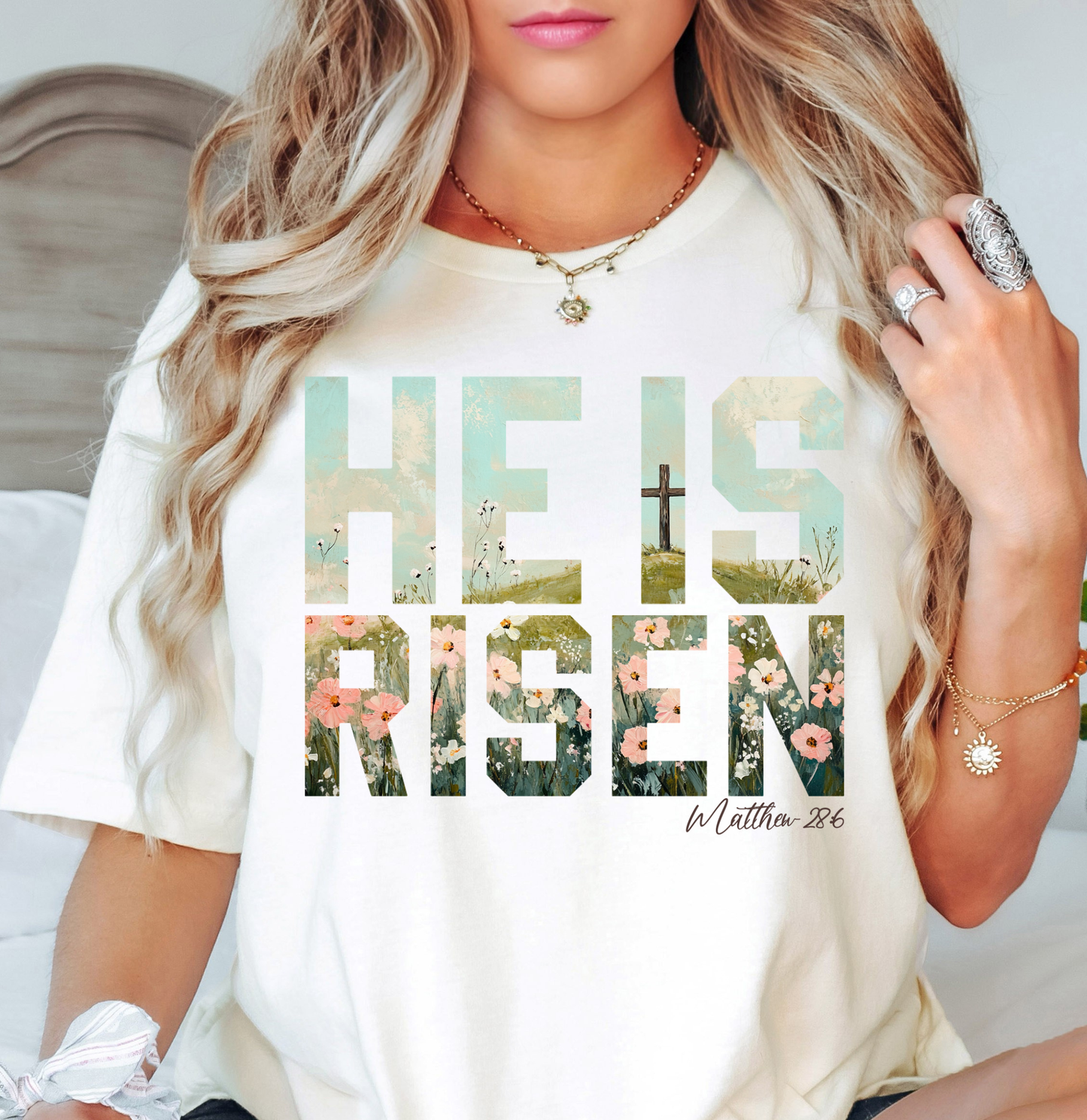 He Is Risen (Matthew) Tee | Walk By Faith Collection | Unisex Pre-Shrunk T-Shirt