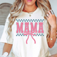 Checkered Mama Bow Tee | Mama Mode Activated Collection | Unisex Pre-Shrunk T-Shirt