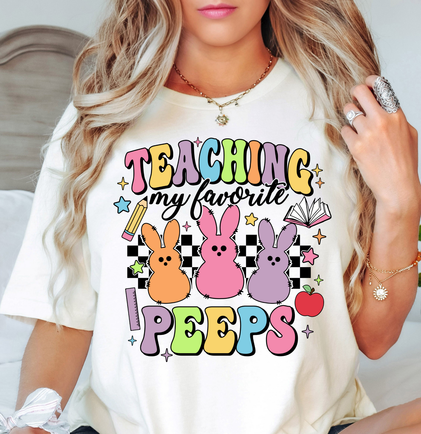 Teaching My Peeps Tee | Hoppin' Into Spring Collection | Unisex Pre-Shrunk T-Shirt