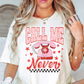 Distressed Call Me Never Tee | XoXo Love Collection | Unisex Pre-Shrunk T-Shirt