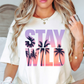 Stay Wild Palm Trees Tee | Beach Breeze Collection | Unisex Pre-Shrunk T-Shirt