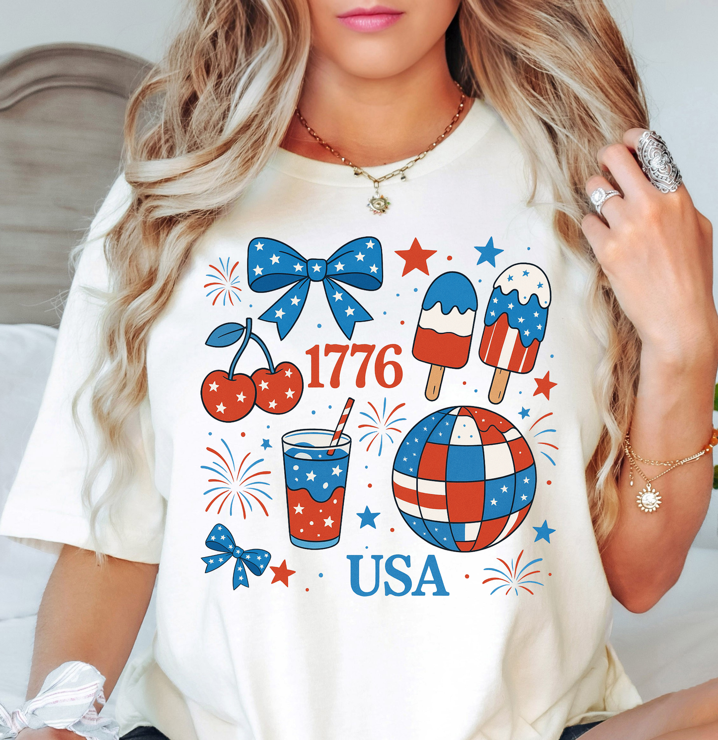 Preppy USA 1776 Tee | Stars and Stripes Collection | Unisex Pre-Shrunk T-Shirt