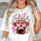 Highland Cow Bunny Tee | Hoppin' Into Spring Collection | Unisex Pre-Shrunk T-Shirt