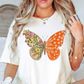 Two Tone Floral Butterfly Tee | Spring Fling Collection | Unisex Pre-Shrunk T-Shirt