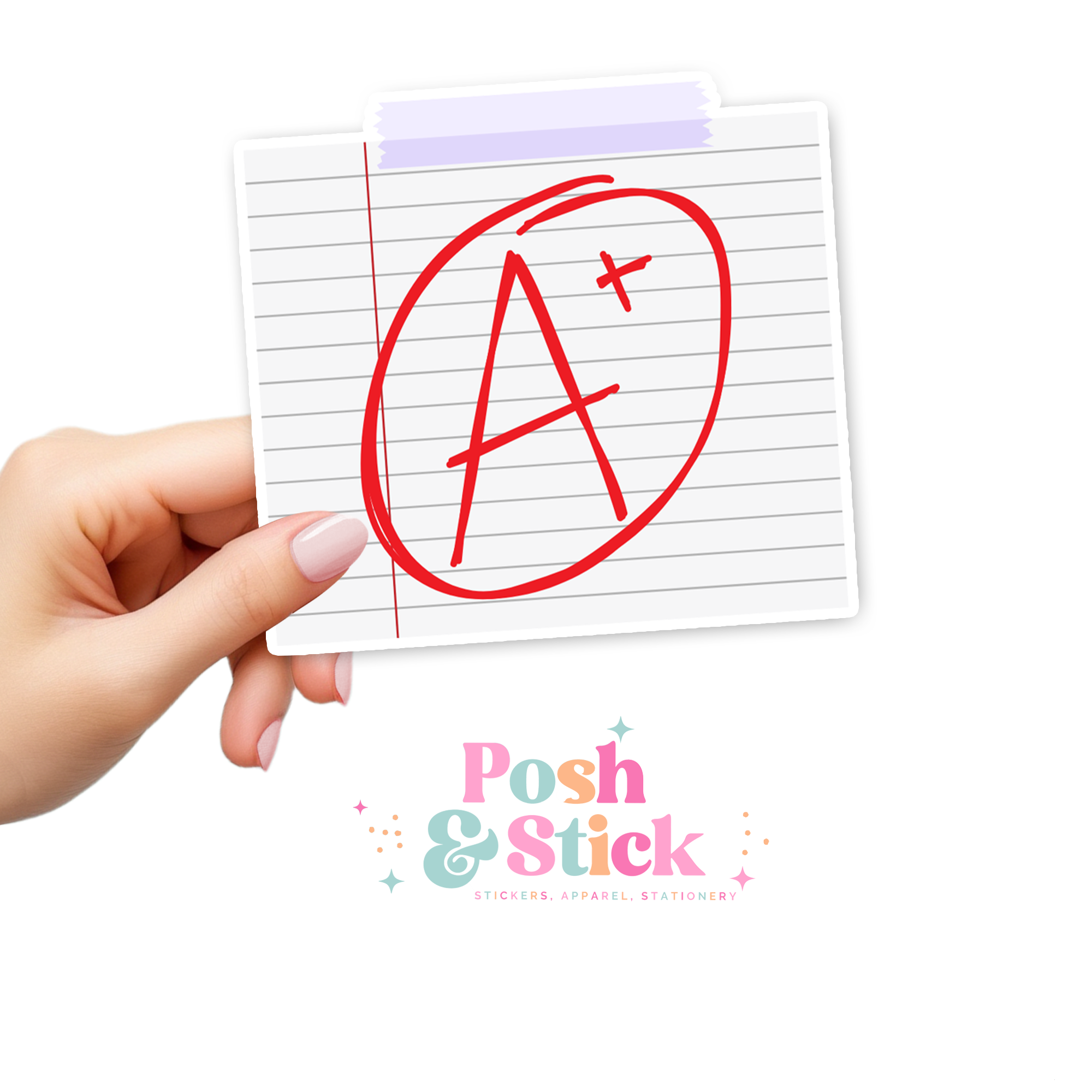 A Plus Notebook | School Education Clear Vinyl Stickers | Unique Gifts ...