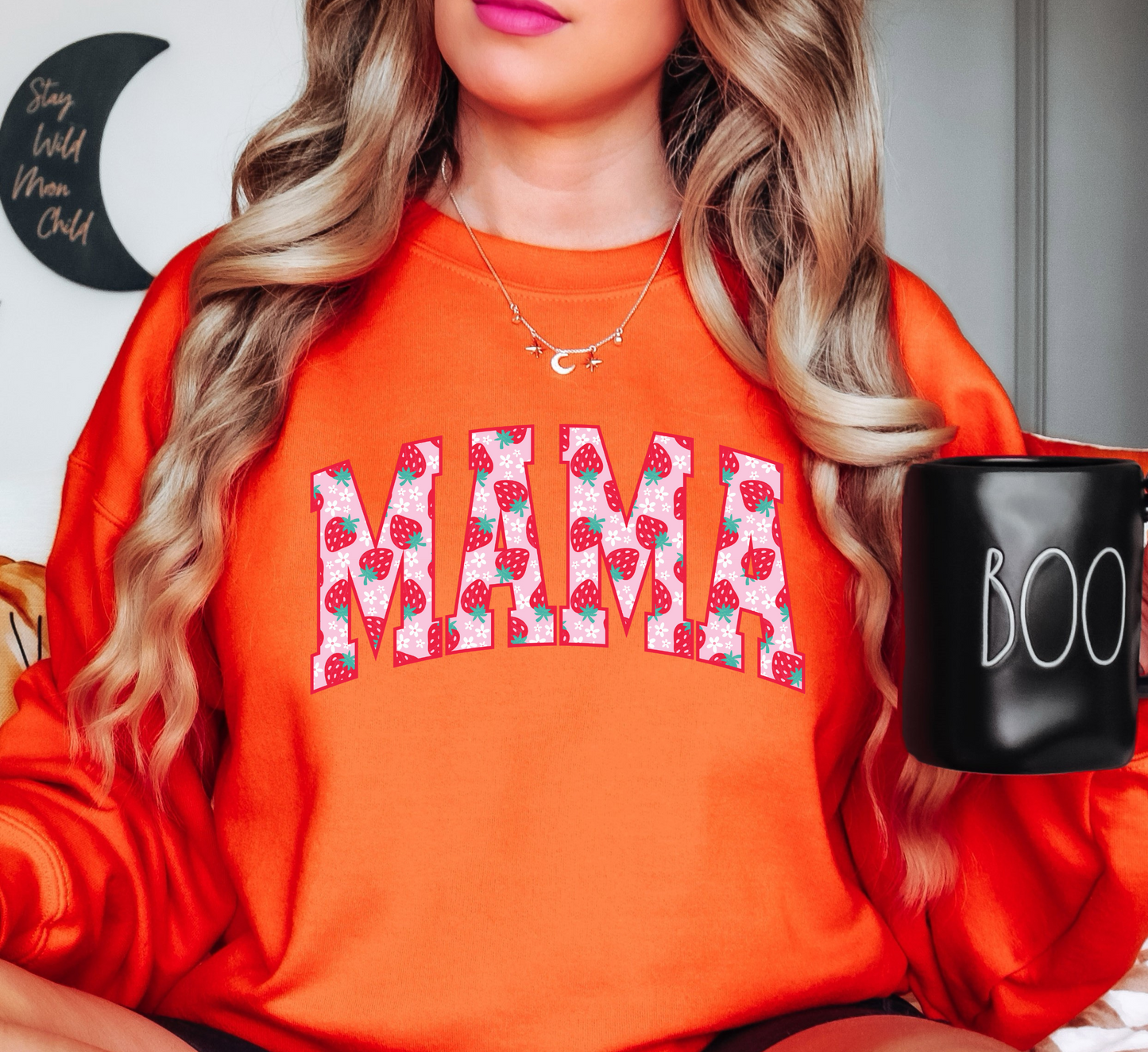 Strawberry Mama Sweatshirt | Mama Mode Activated Collection | Unique Gifts for Family Friends