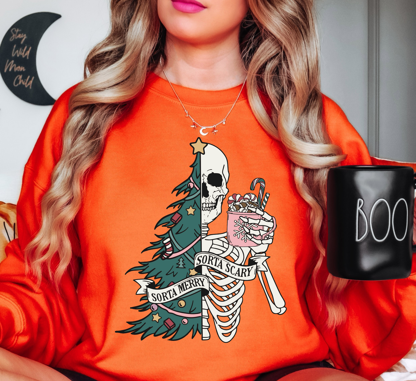 Sorta Merry Sorta Scary Sweatshirt | Tis The Season Collection | Unique Gifts for Family Friends