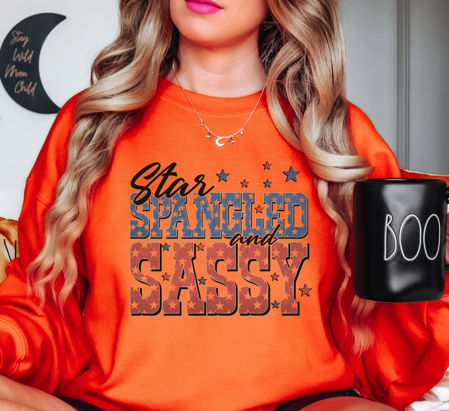 Star Spangled Sassy Sweatshirt | Stars and Stripes Collection | Unique Gifts for Family and Friends