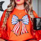 USA Coquette Bow Sweatshirt | Stars and Stripes Collection | Unique Gifts for Family