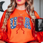 Preppy USA Floral Bow Sweatshirt | Stars and Stripes Collection | Unique Gifts for Family and Friends