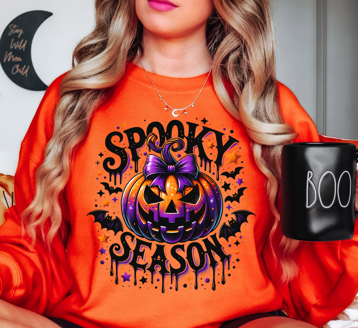 Spooky Season Sweatshirt | Boo-tiful Vibes Collection | Unique Gifts for Family Friends