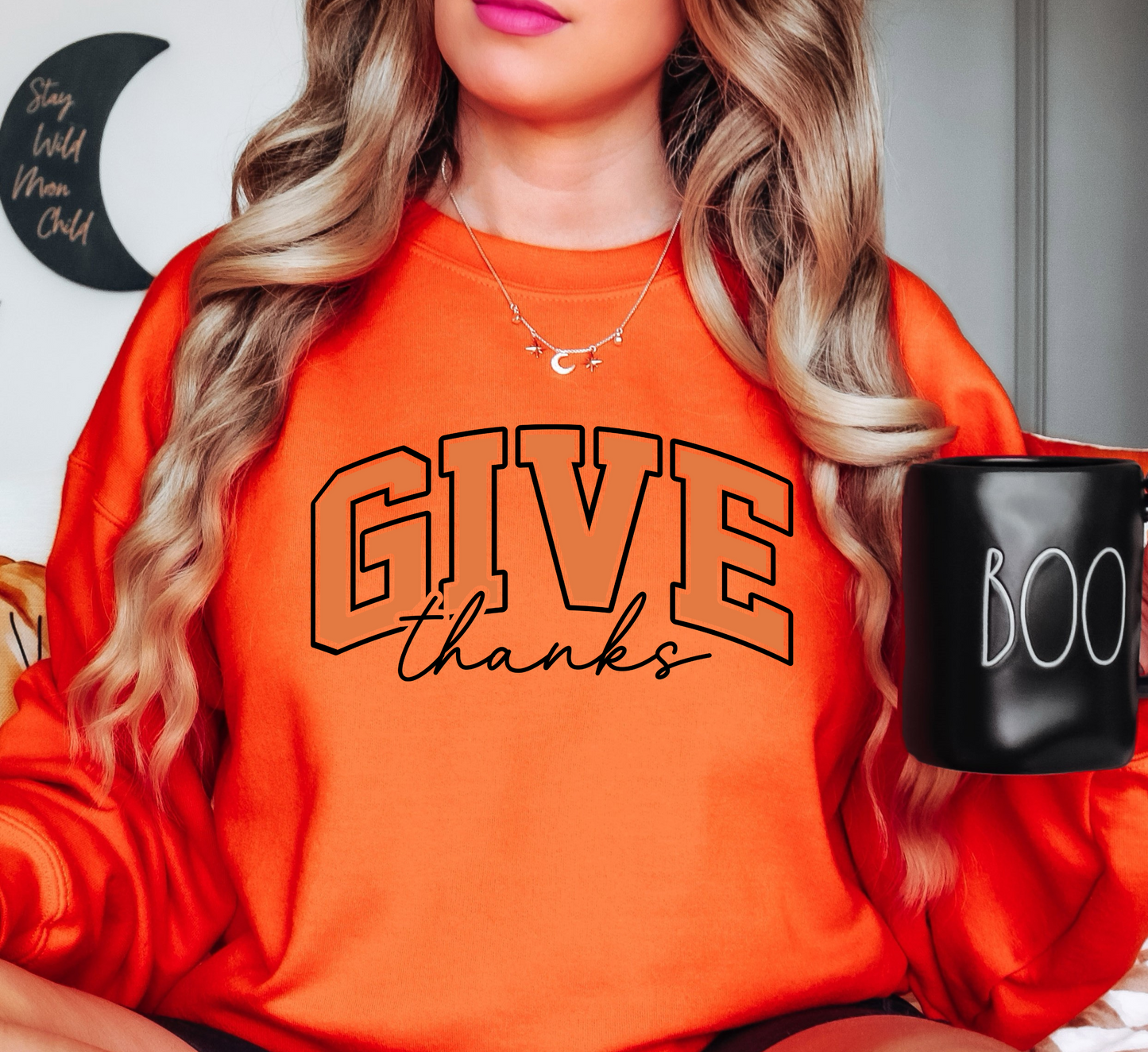 Give Thanks Sweatshirt | Harvest Joy Collection | Unique Gifts for Family Friends