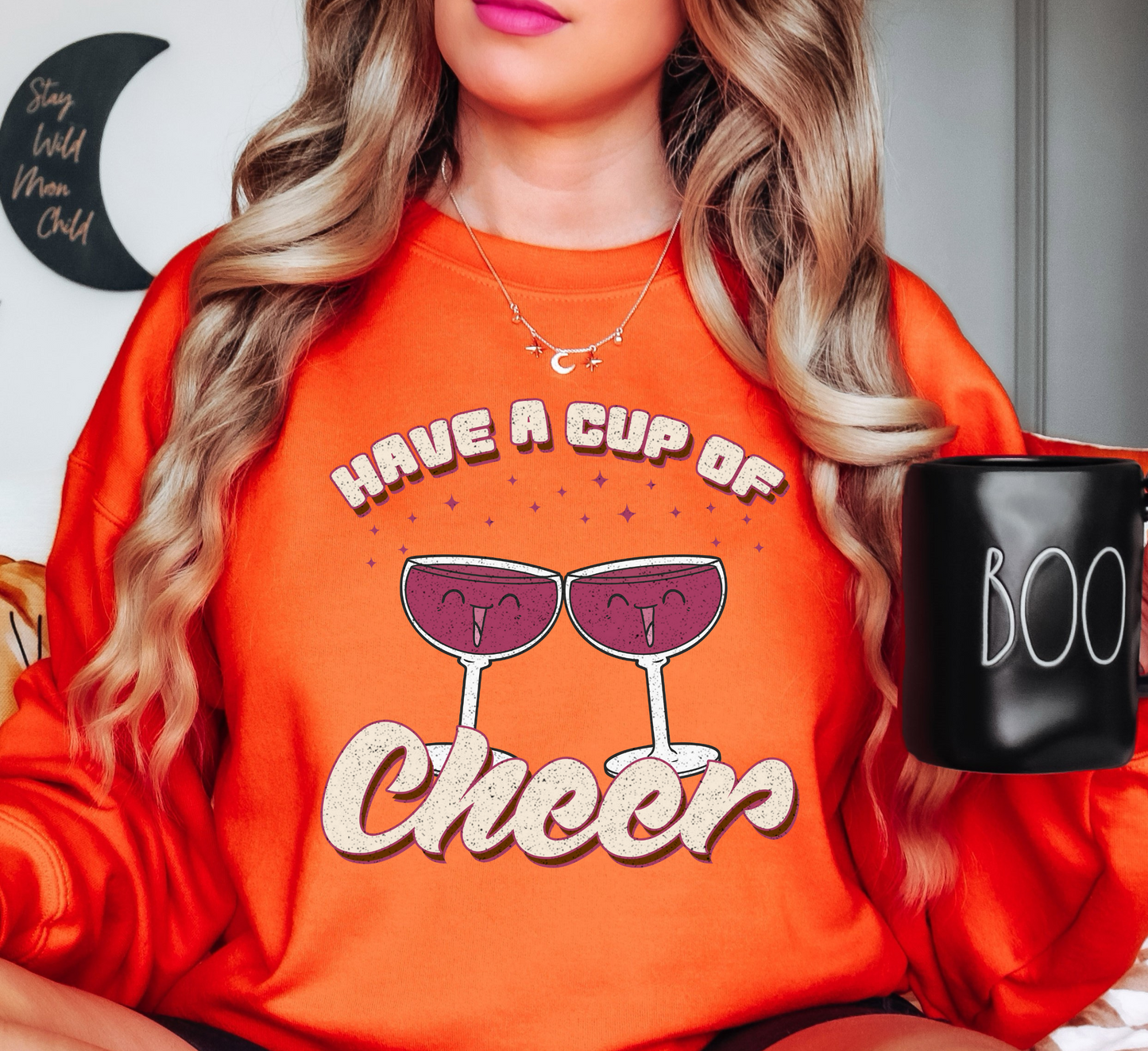 Have a Cup of Cheer Sweatshirt | New Year Magic Collection | Unique Gifts for Family Friends