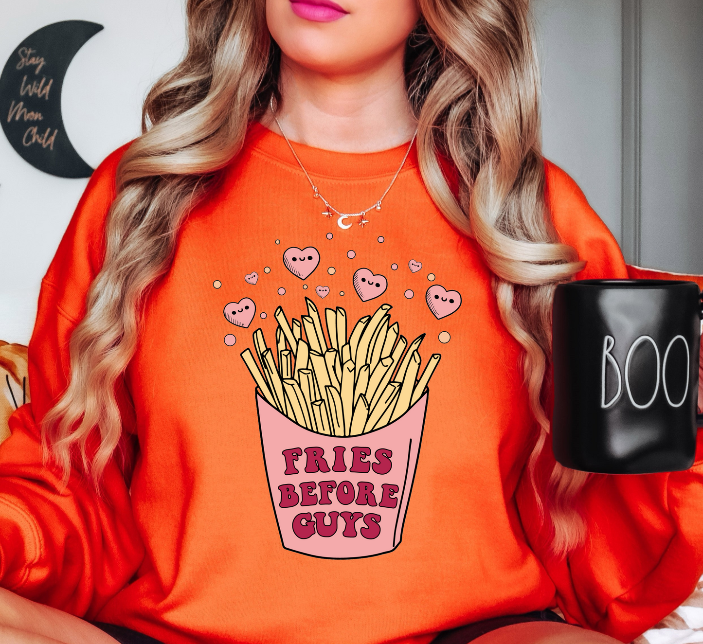 Fries Before Guys Sweatshirt | XoXo Love Collection | Unique Gifts for Family Friends