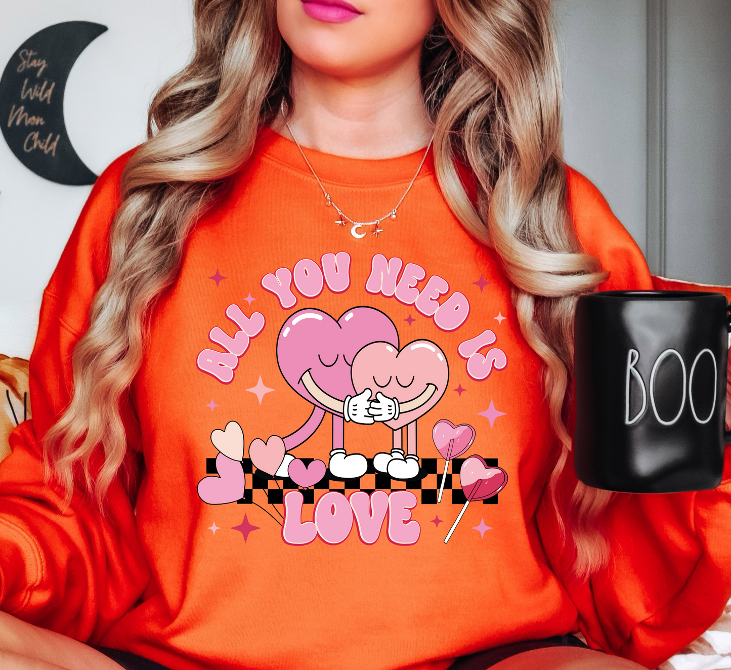 All You Need Is Love Sweatshirt | XoXo Love Collection | Unique Gifts for Family Friends