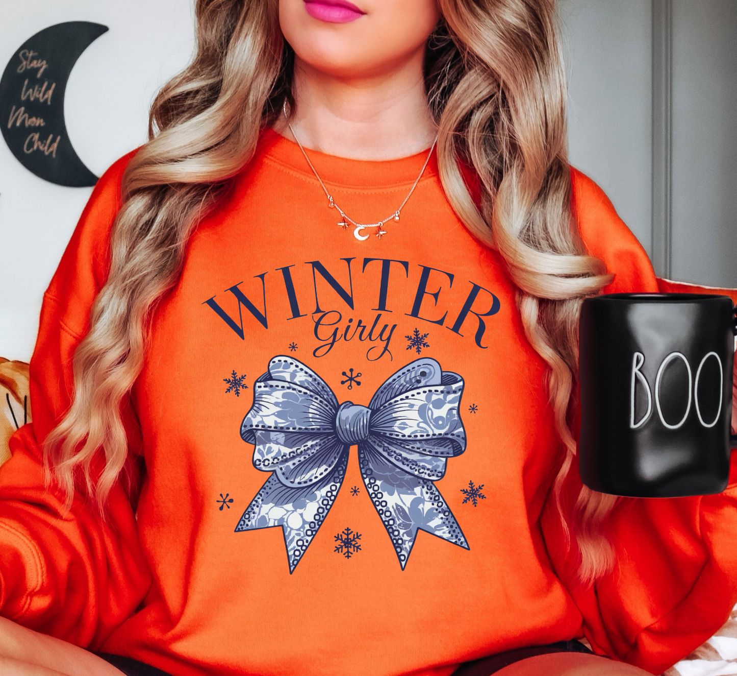 Winter Girly Sweatshirt | Frosty Chic Collection | Unique Gifts for Family Friends