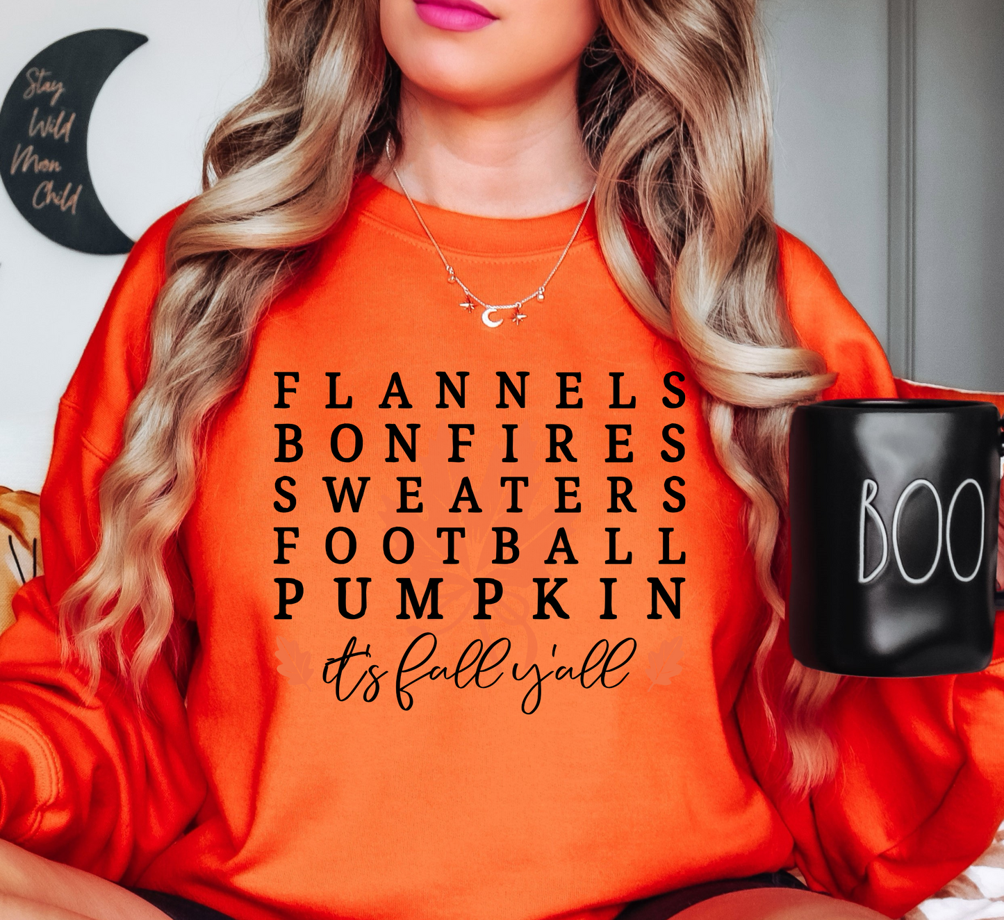 Flannels Bonfires Sweatshirt | Falling For You Collection | Unique Gifts for Family Friends