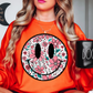 Floral Spring Smiley Face Sweatshirt | Spring Fling Collection | Unique Gifts for Family Friends