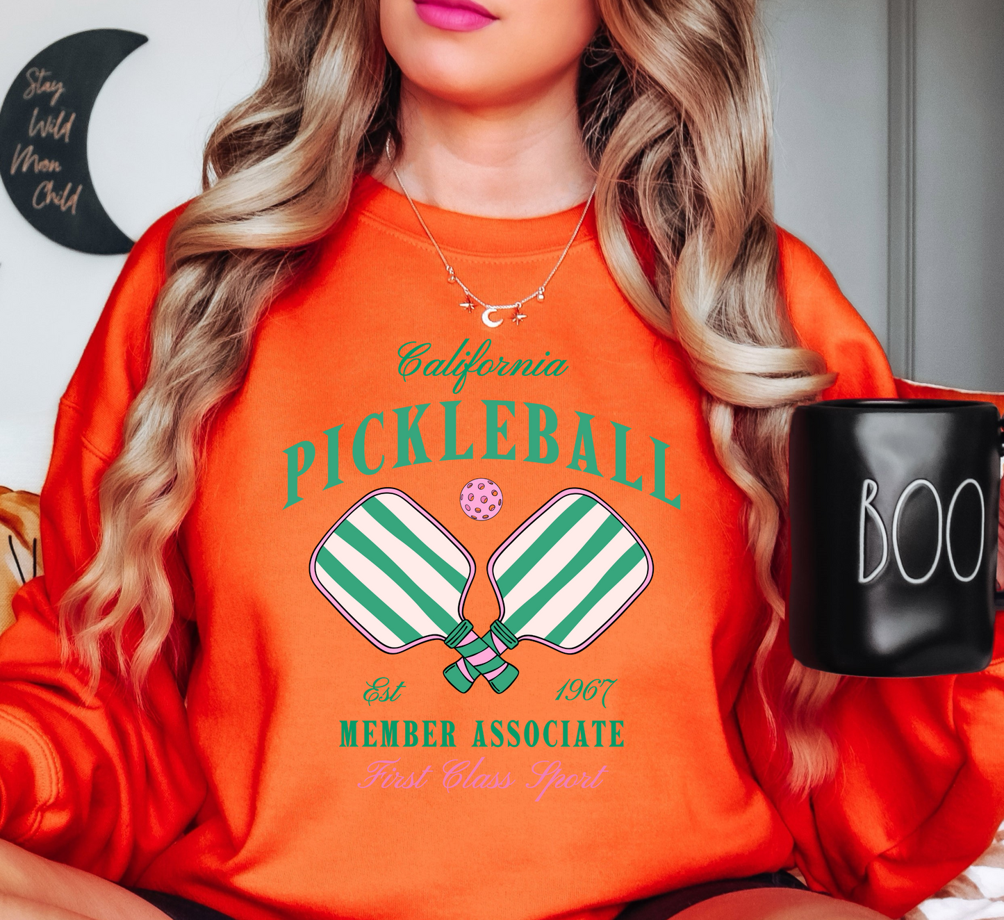 Cali Pickleball Sweatshirt | Groovy Vibes Collection | Unique Gifts for Family and Friends