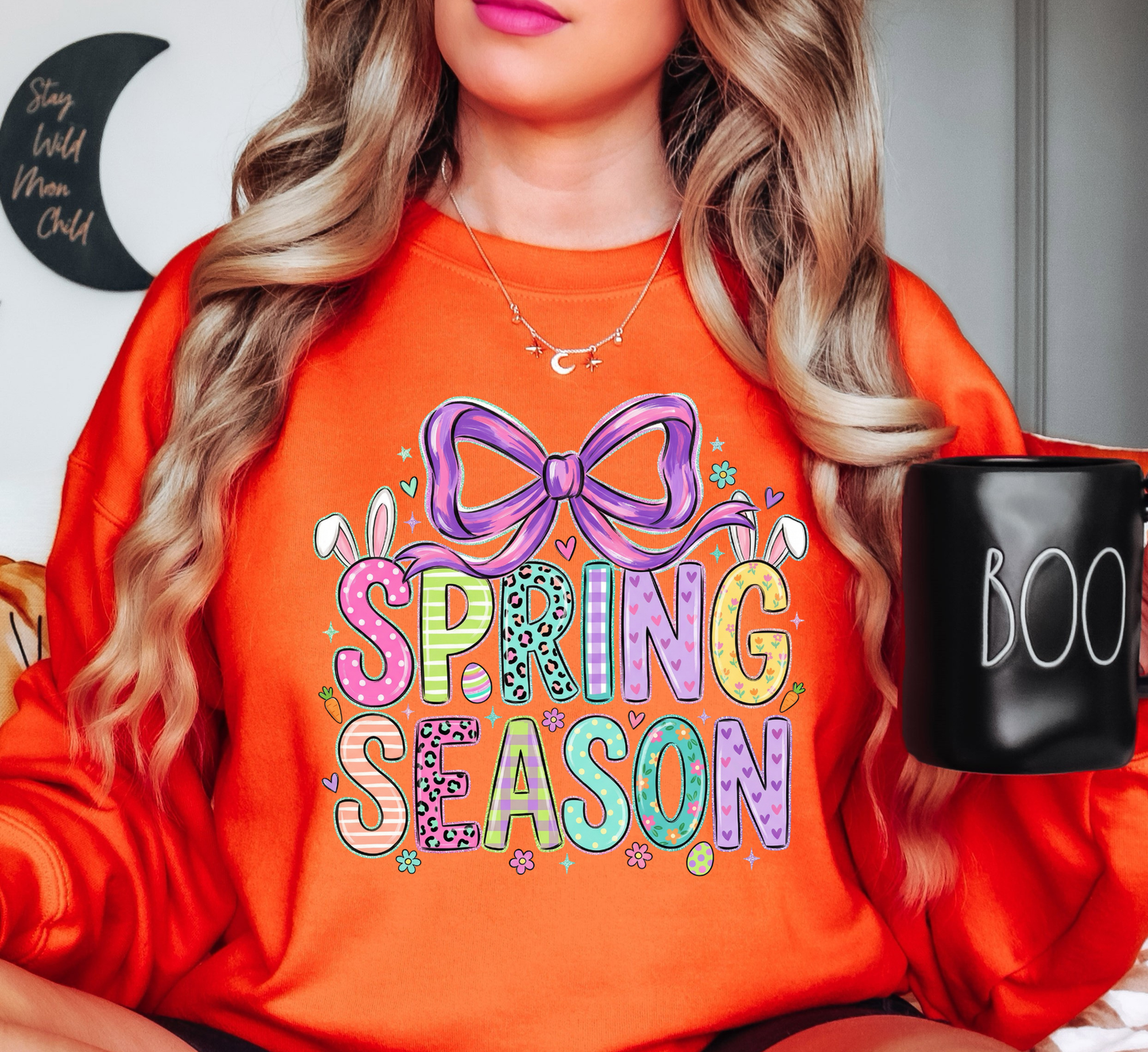 Colorful Spring Season Sweatshirt | Spring Fling Collection | Unique Gifts for Family Friends