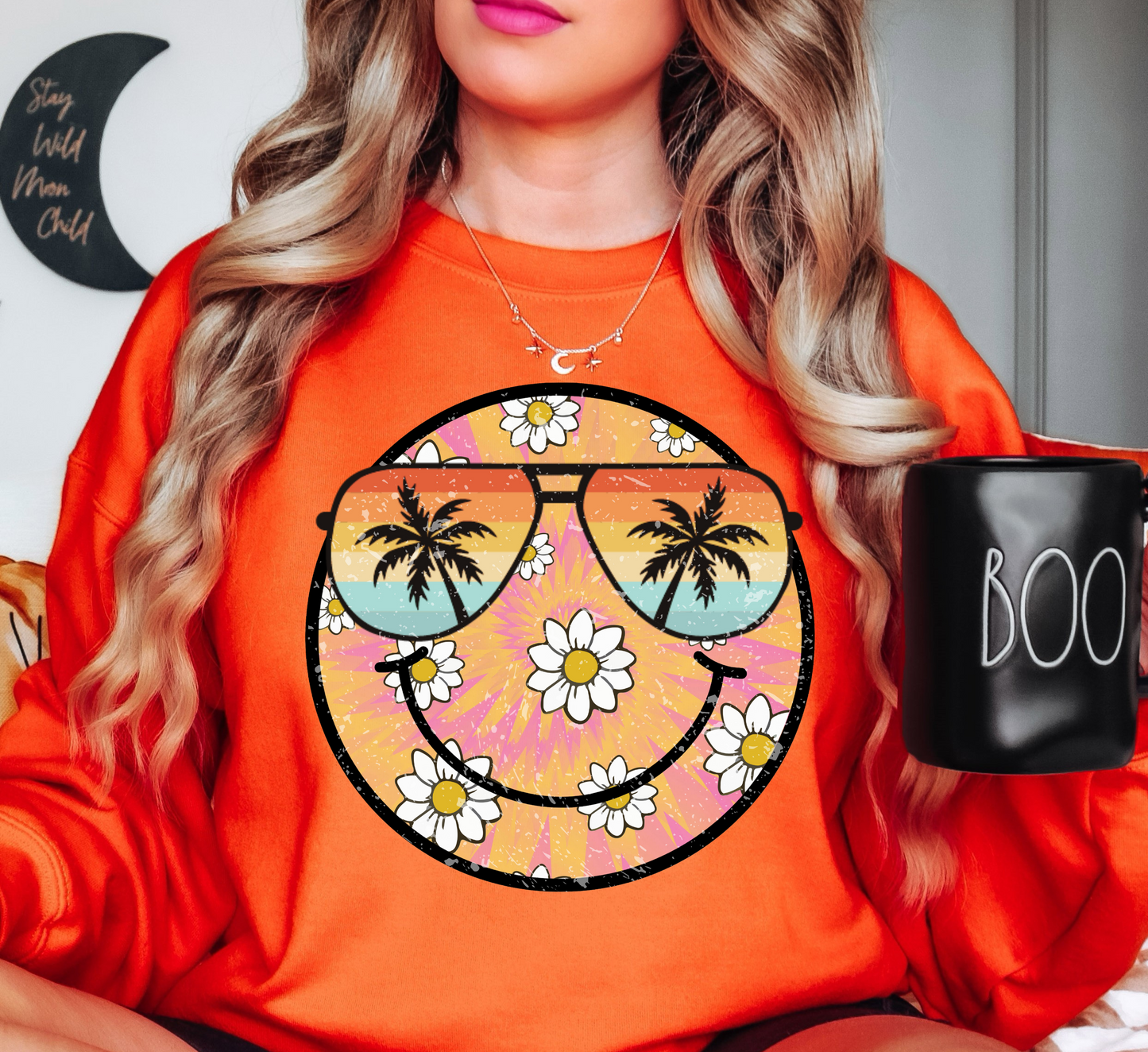 Spring Boom Smiley Sweatshirt | Spring Fling Collection | Unique Gifts for Family Friends