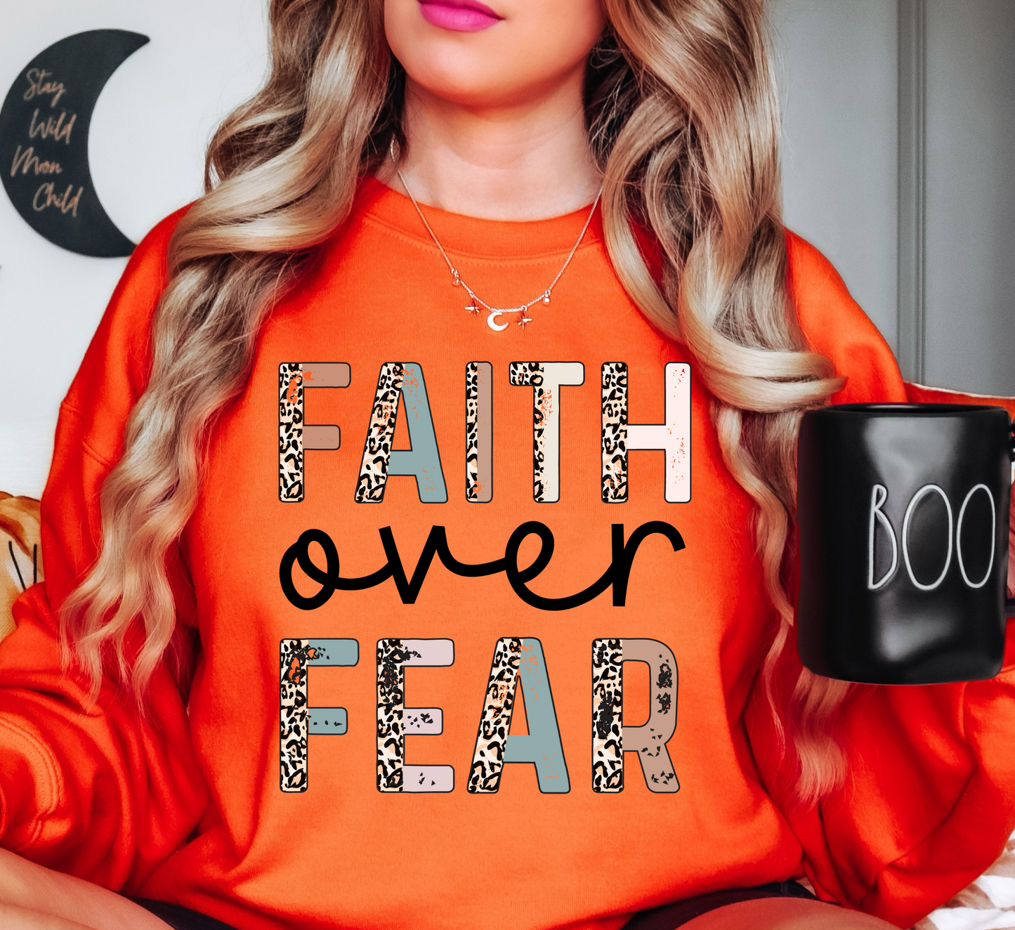 Faith Over Fear Sweatshirt | Walk By Faith Collection | Unique Gifts for Family and Friends