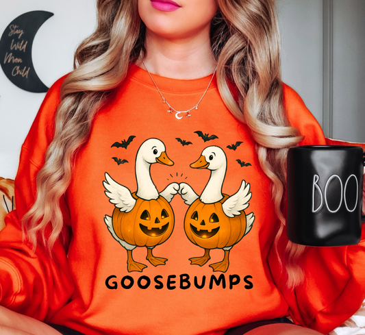 Spooky Goosebumps Sweatshirt | Boo-tiful Vibes Collection | Unique Gifts for Family Friends