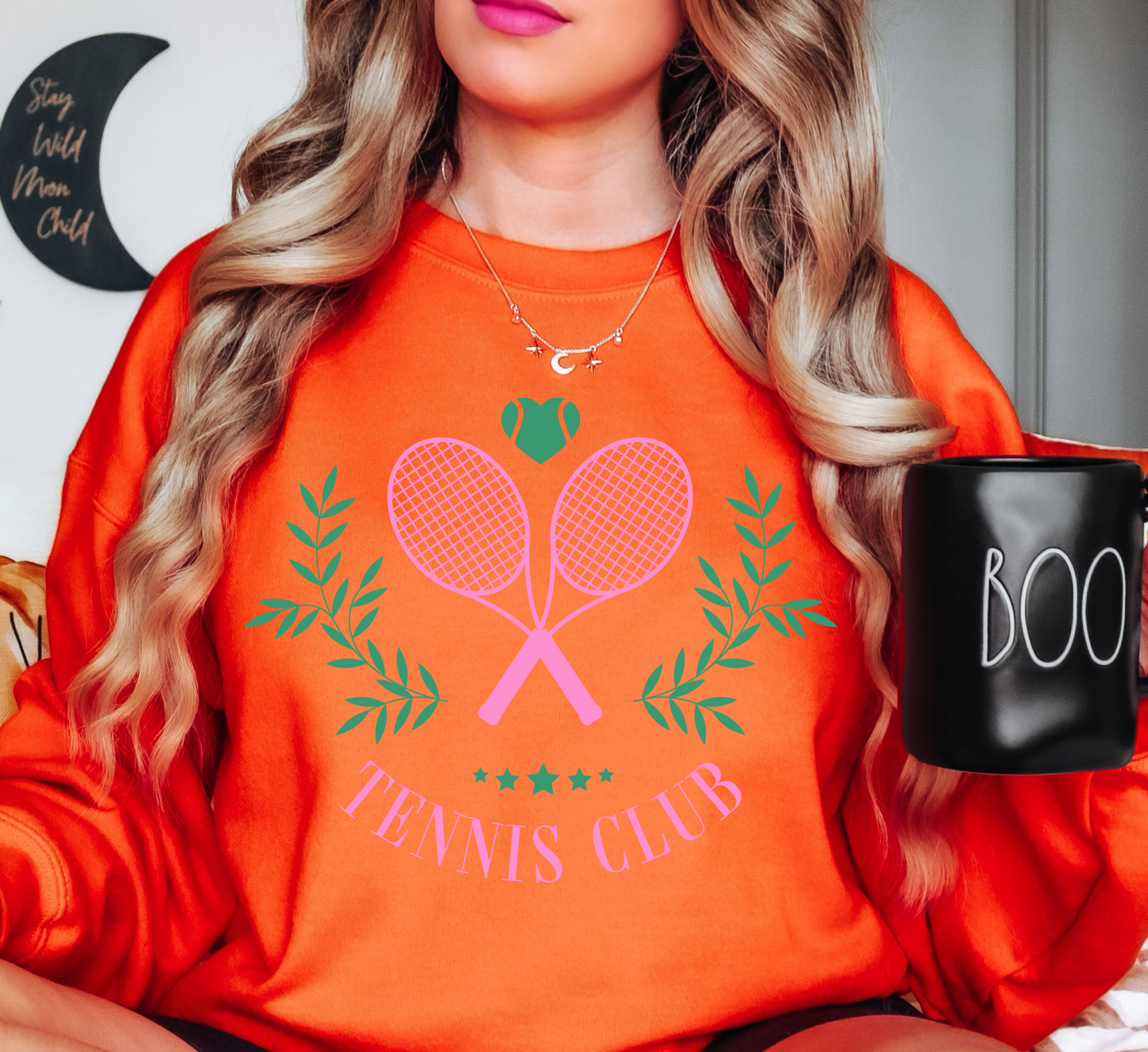 Tennis Club Sweatshirt | Groovy Vibes Collection | Unique Gifts for Family and Friends