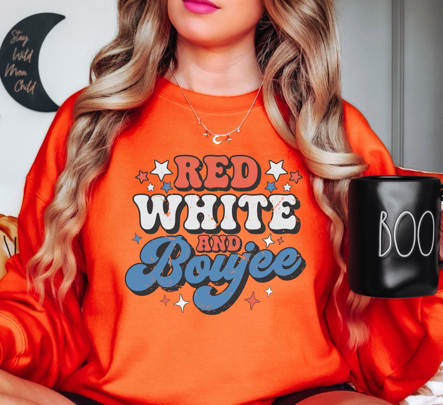 Red White and Boujee Sweatshirt | Stars and Stripes Collection | Unique Gifts for Family and Friends