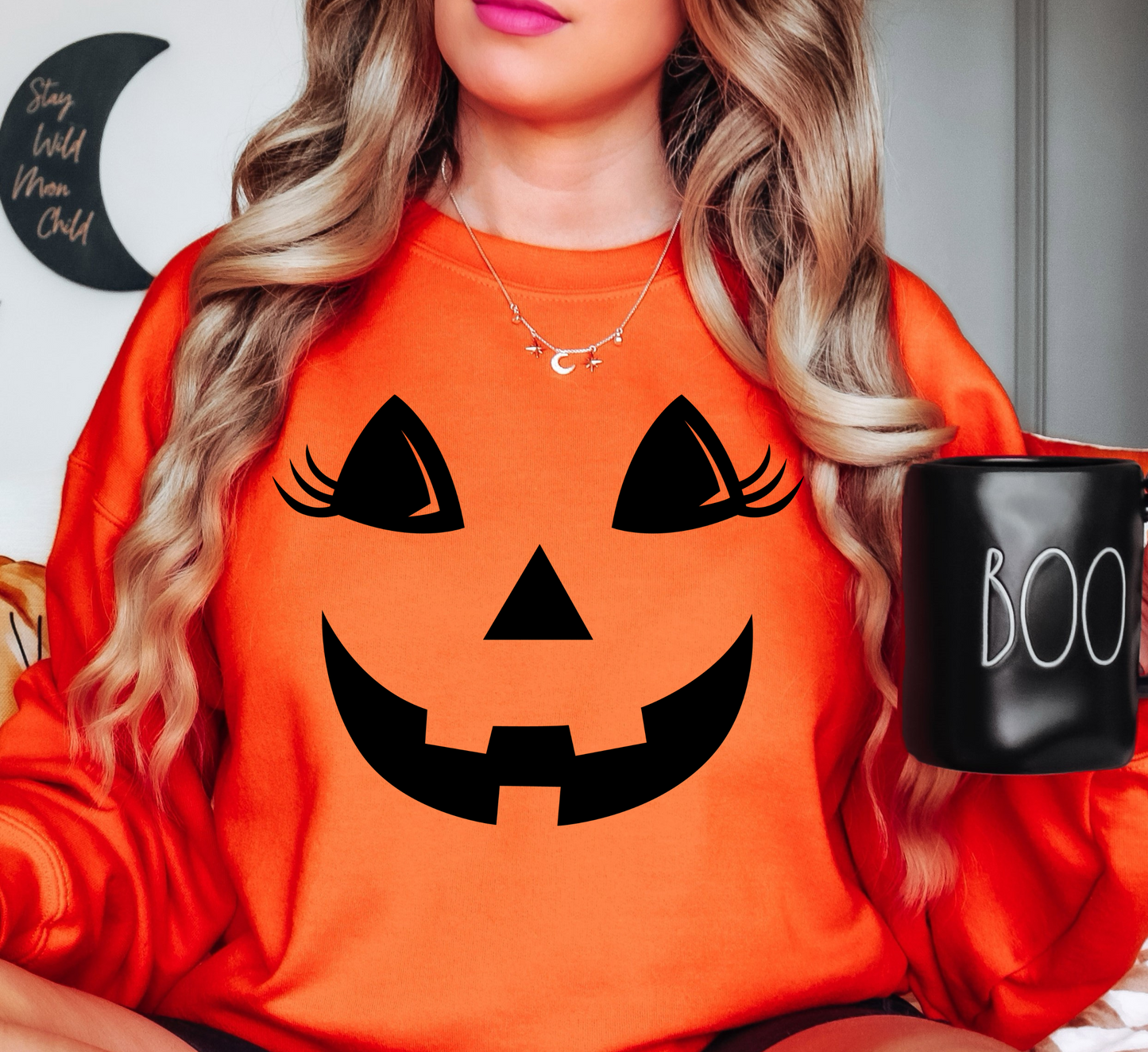 Cutie Jack O' Lantern Sweatshirt | Boo-tiful Vibes Collection | Unique Gifts for Family Friends