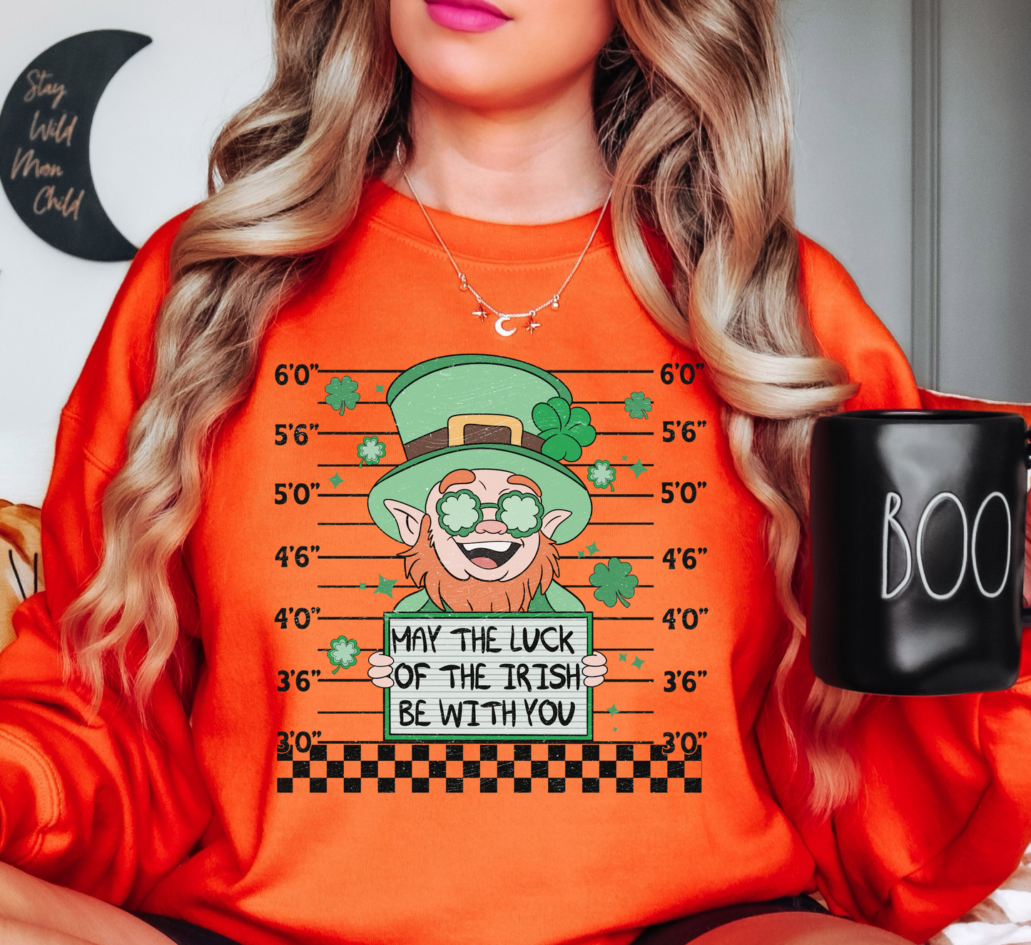 Leprechaun Mugshot Sweatshirt | Feeling Lucky Collection | Unique Gifts for Family Friends