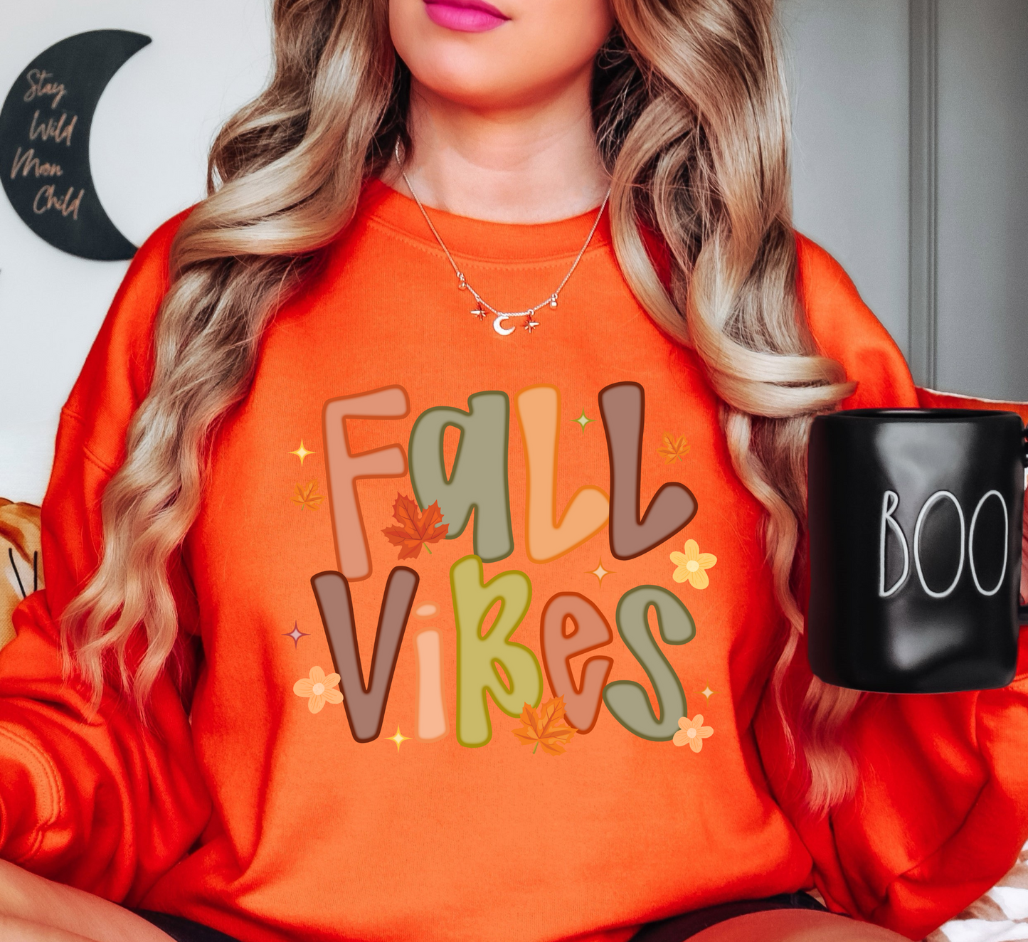 Floral Fall Vibes Sweatshirt | Falling For You Collection | Unique Gifts for Family Friends