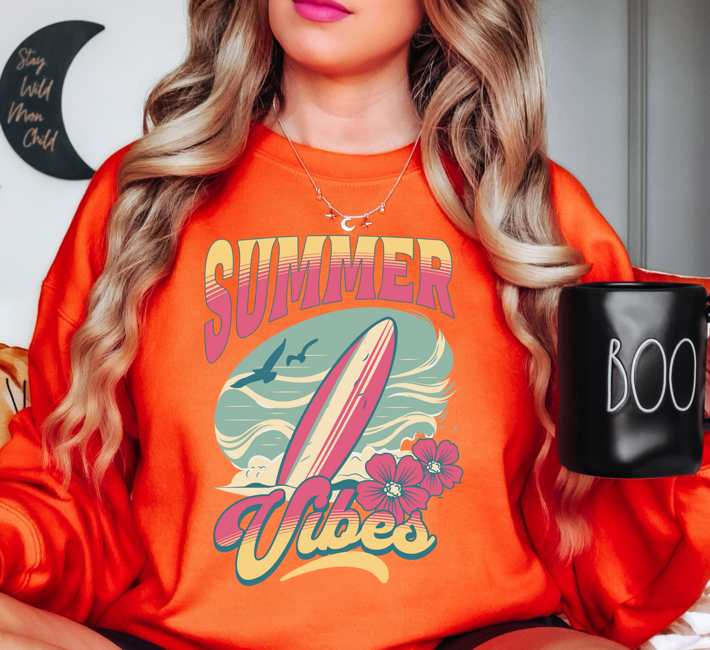 Summer Vibes Sweatshirt | Beach Breeze Collection | Unique Gifts for Family Friends