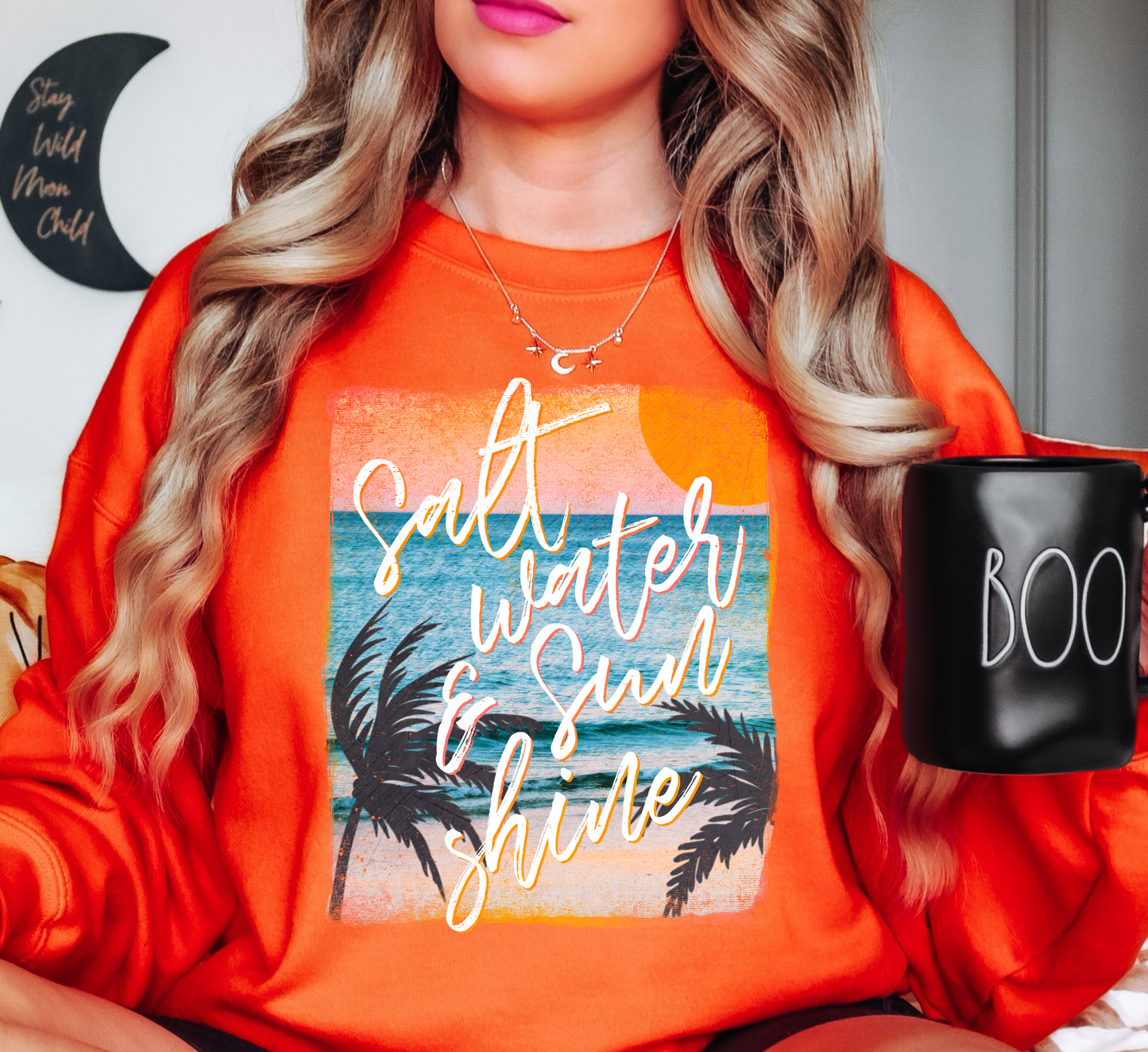 Saltwater and Sunshine Sweatshirt | Beach Breeze Collection | Unique Gifts for Family Friends