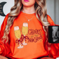 Champagne Cheers To New Year Sweatshirt | New Year Magic Collection | Unique Gifts for Family Friends