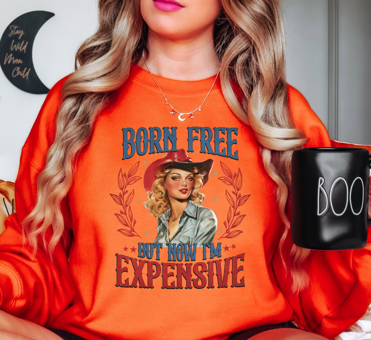 Born Free Expensive Sweatshirt | Stars and Stripes Collection | Unique Gifts for Family and Friends