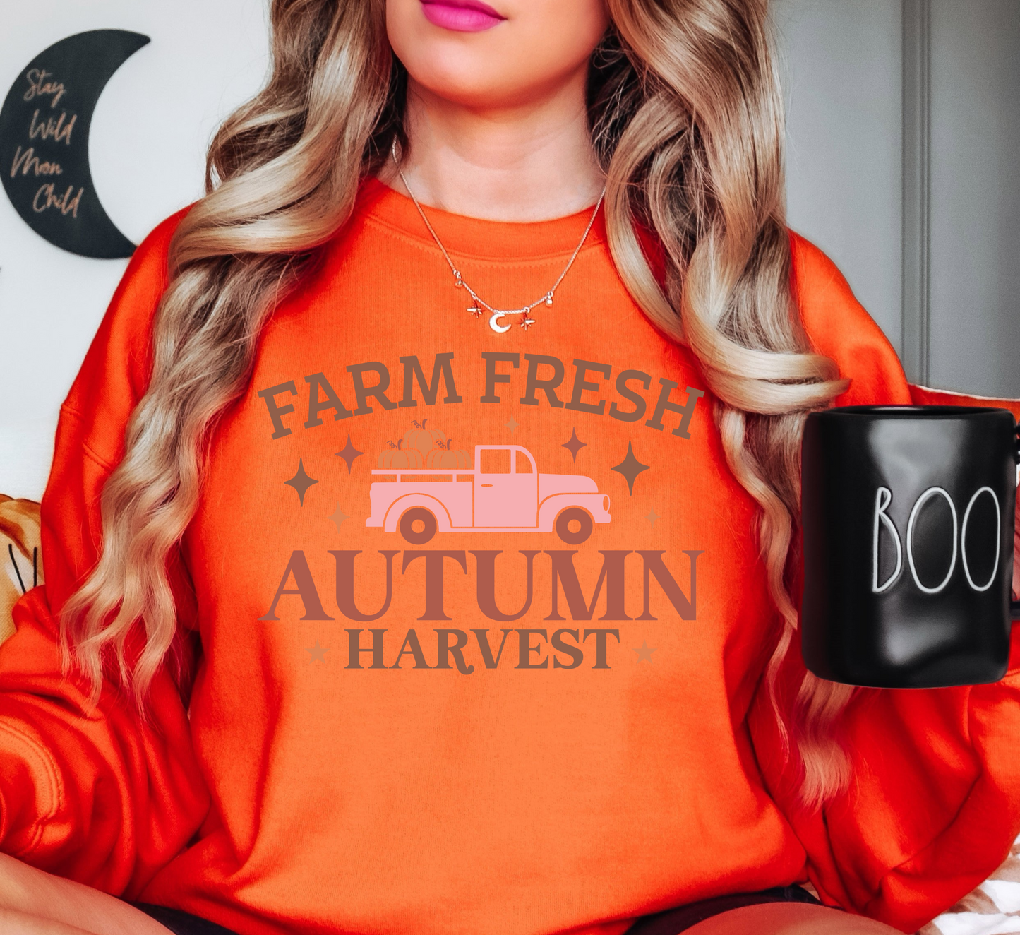 Farm Fresh Autumn Harvest Sweatshirt | Falling For You Collection | Unique Gifts for Family Friends