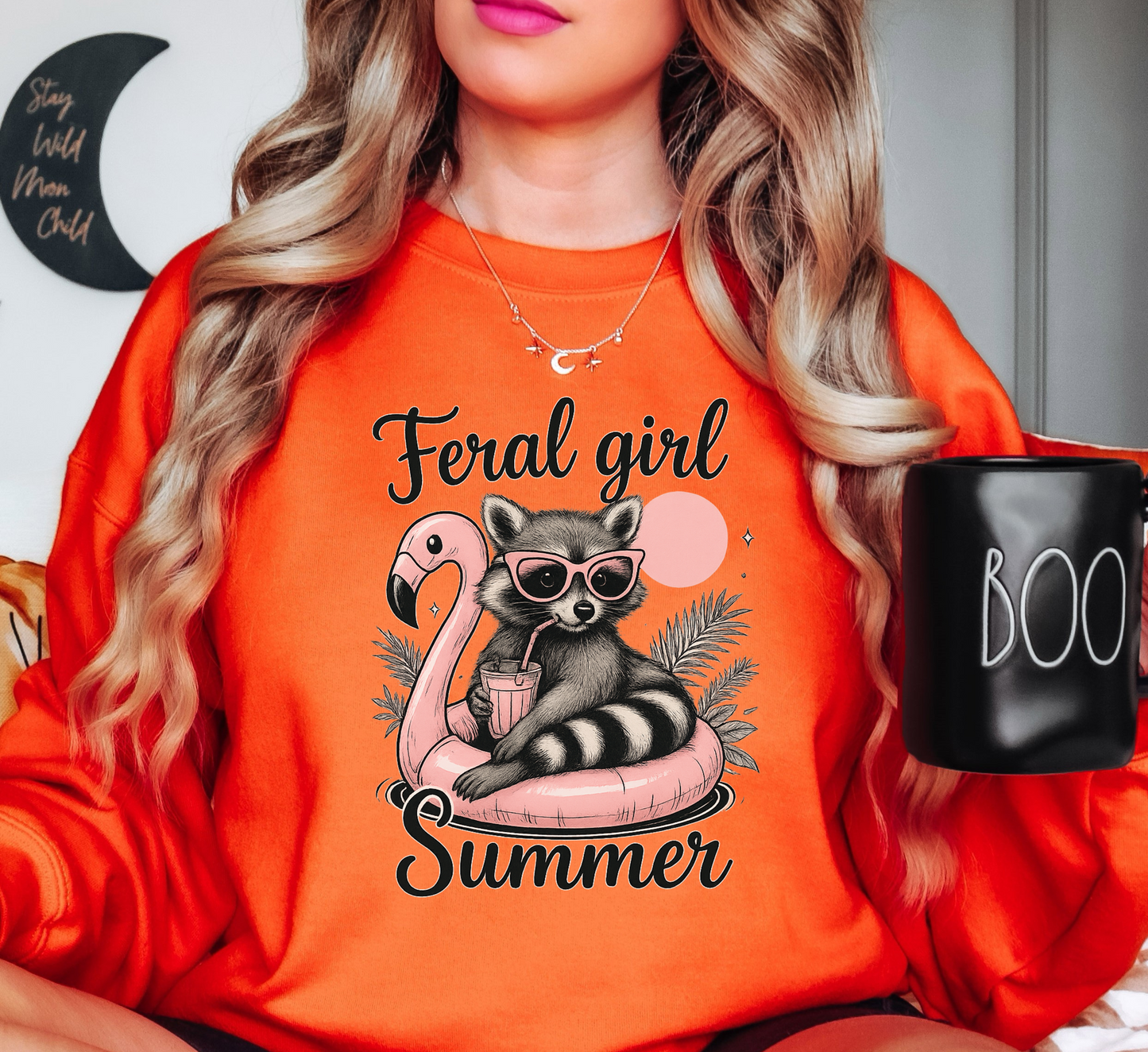 Feral Girl Summer Sweatshirt | Beach Breeze Collection | Unique Gifts for Family Friends