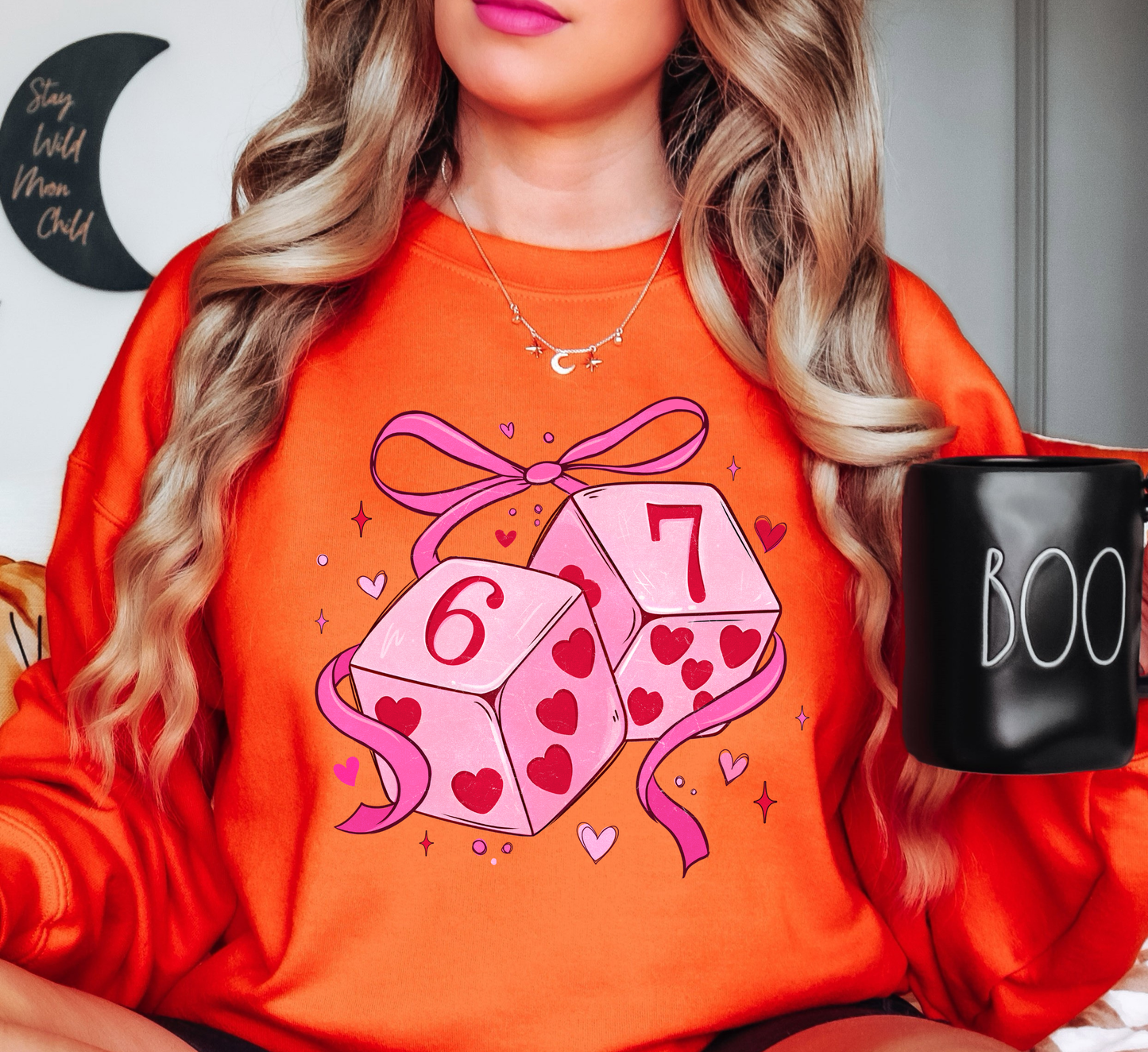Preppy Six Seven Dice Sweatshirt | XoXo Love Collection | Unique Gifts for Family Friends