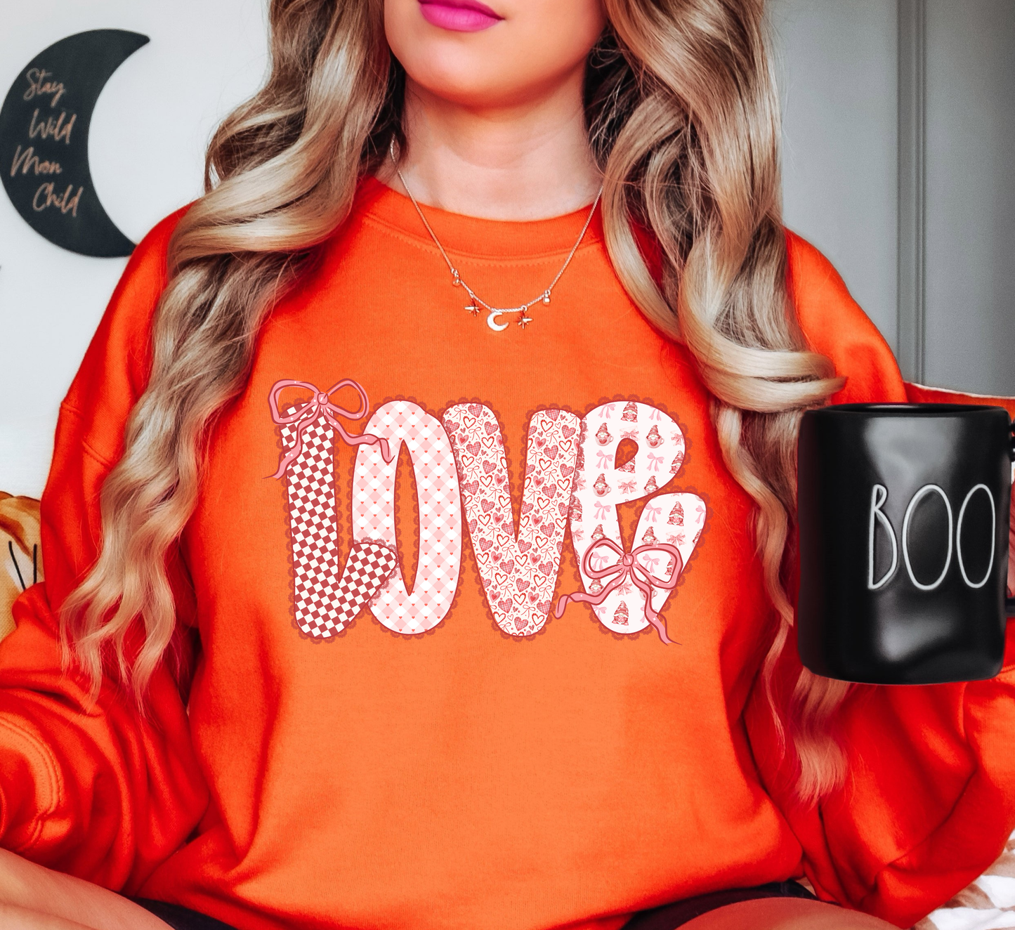 Preppy Love Lace Sweatshirt | XoXo Love Collection | Unique Gifts for Family Friends