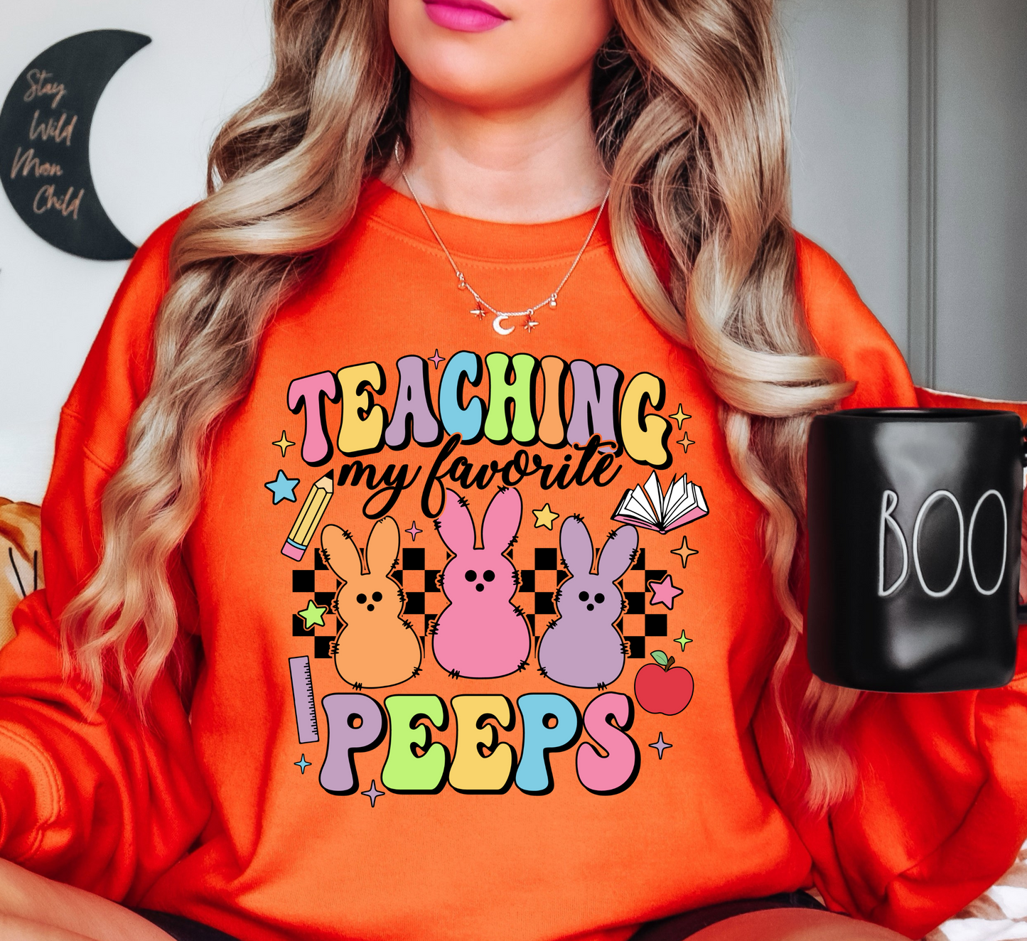 Teaching My Peeps Sweatshirt | Hoppin' Into Spring Collection | Unique Gifts for Family Friends