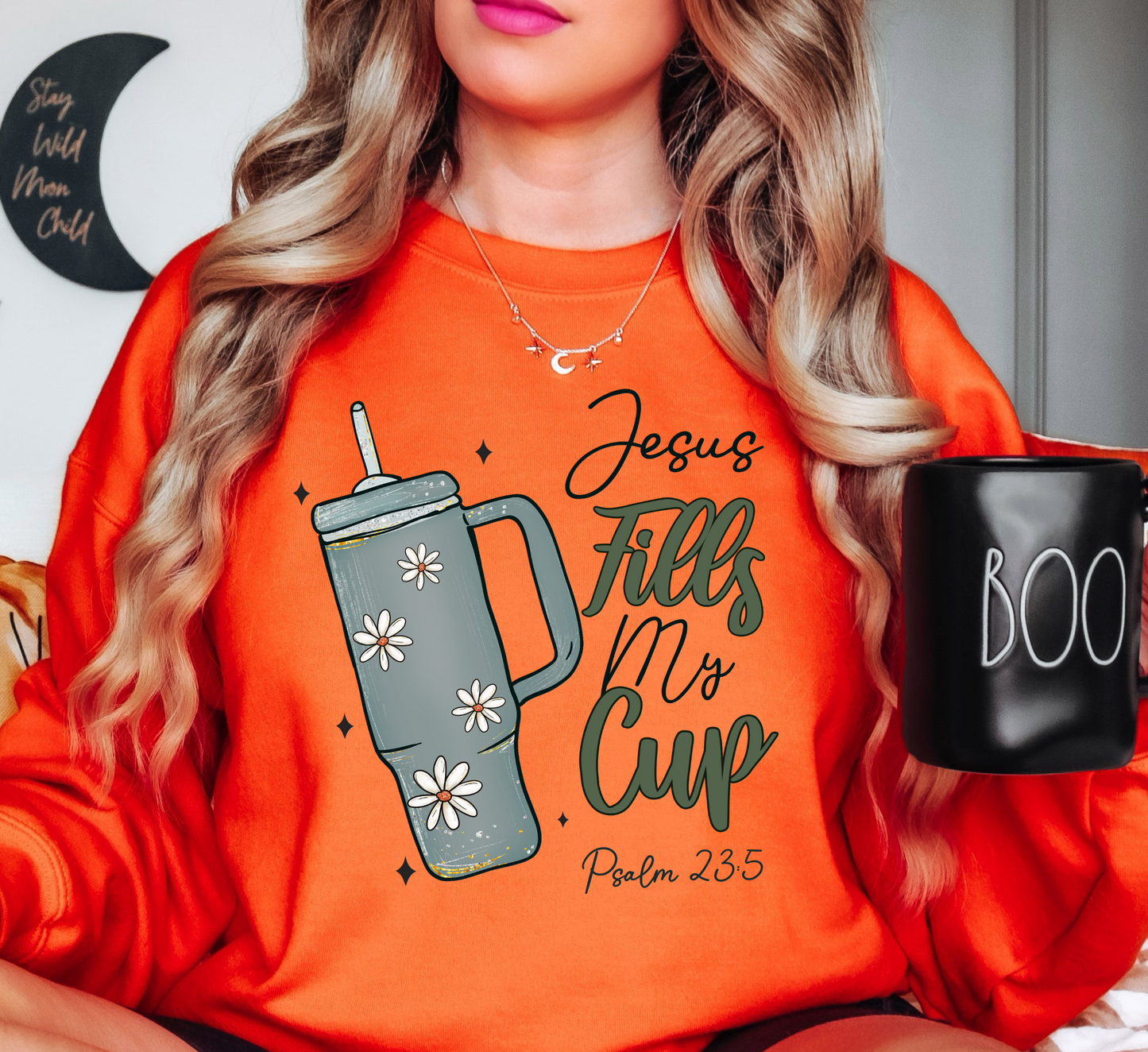 Jesus Fills My Cup Sweatshirt | Walk By Faith Collection | Unique Gifts for Family and Friends