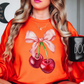 Cute Cherry Bow Sweatshirt | Groovy Vibes Collection | Unique Gifts for Family and Friends