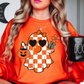 Cutie Checkered Ghost Sweatshirt | Boo-tiful Vibes Collection | Unique Gifts for Family Friends