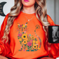 Floral Cat Outline Sweatshirt | Pawsitive Vibes Collection | Unique Gifts for Family and Friends