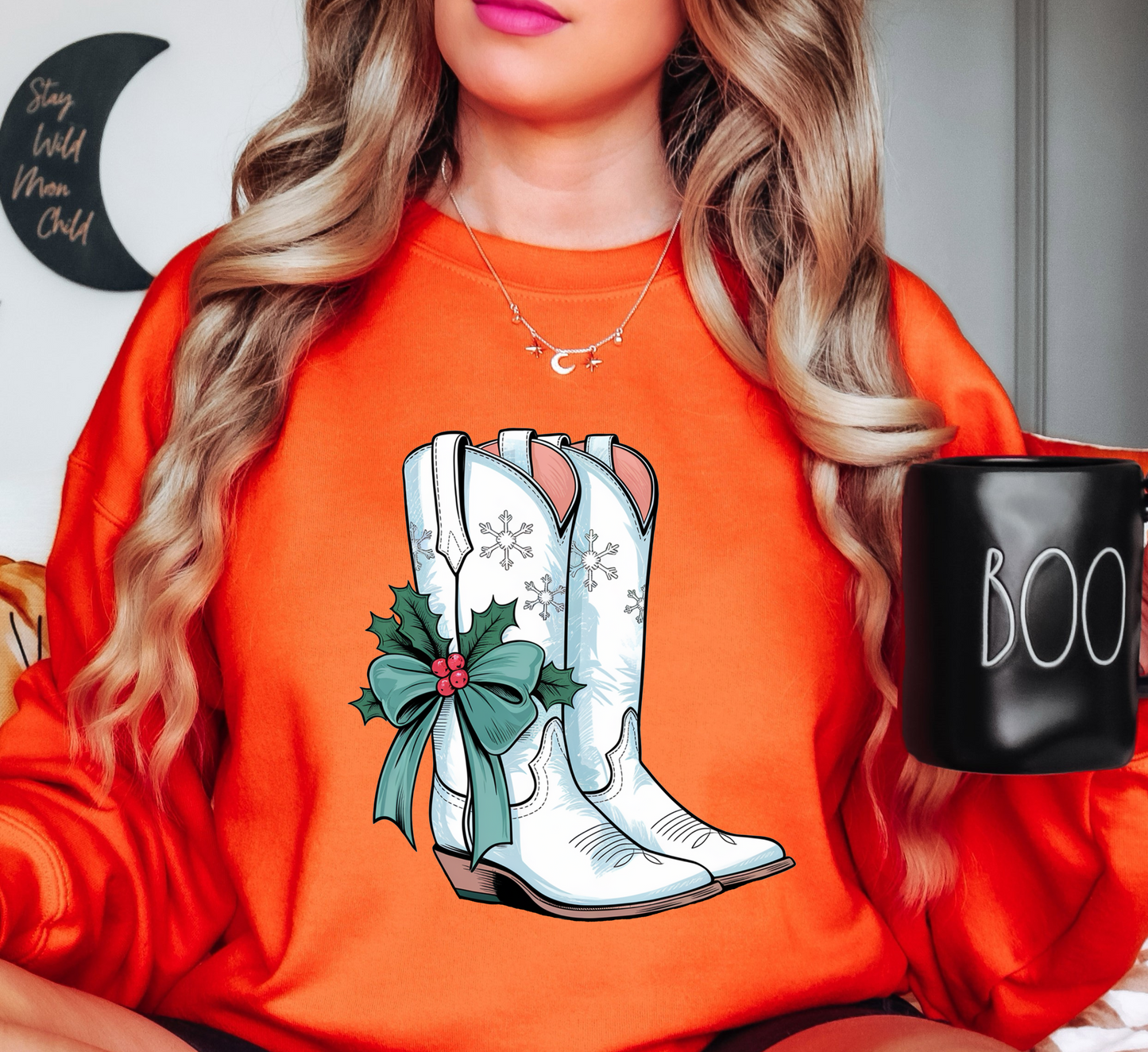 Western Winter Sweatshirt | Frosty Chic Collection | Unique Gifts for Family Friends