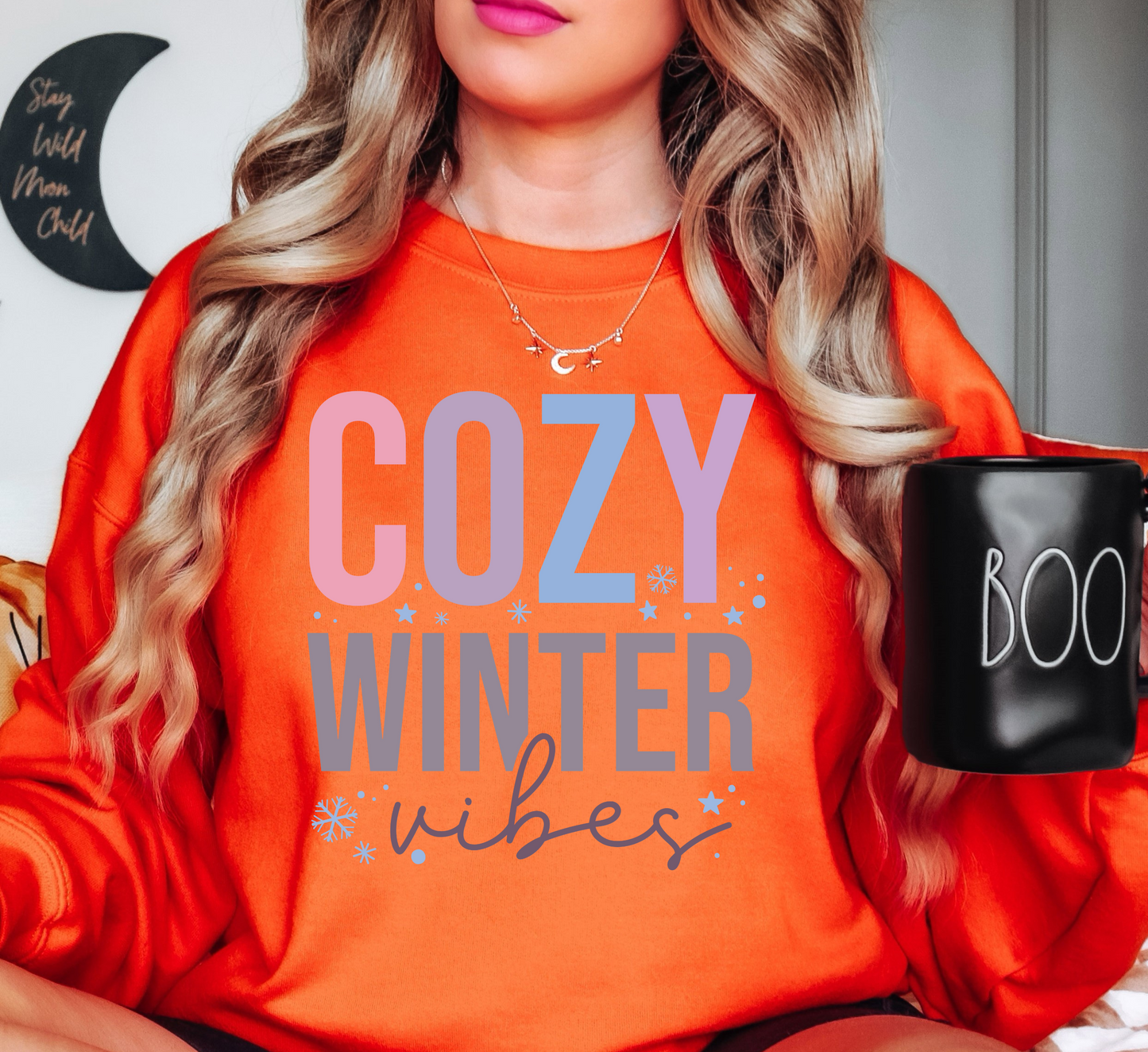 Cozy Winter Vibes Sweatshirt | Frosty Chic Collection | Unique Gifts for Family Friends