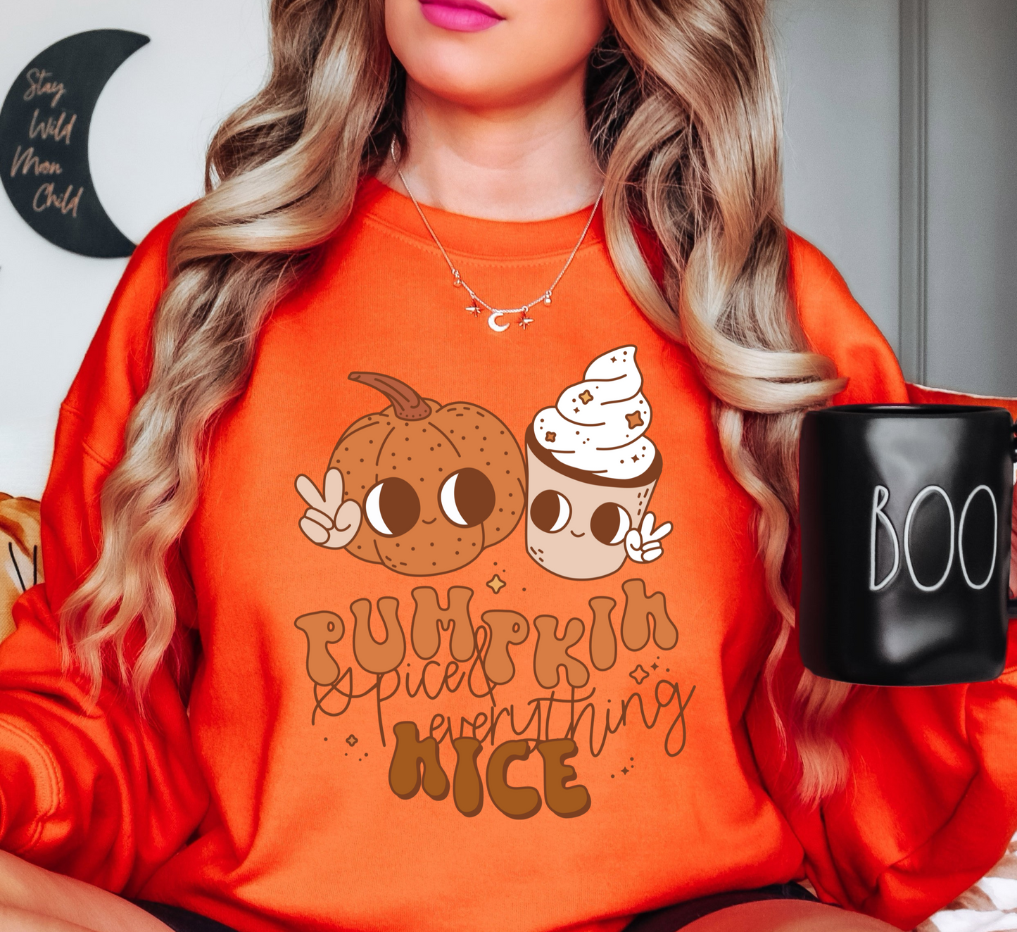 Pumpkin Spice Everything Nice Sweatshirt | Falling For You Collection | Unique Gifts for Family Friends