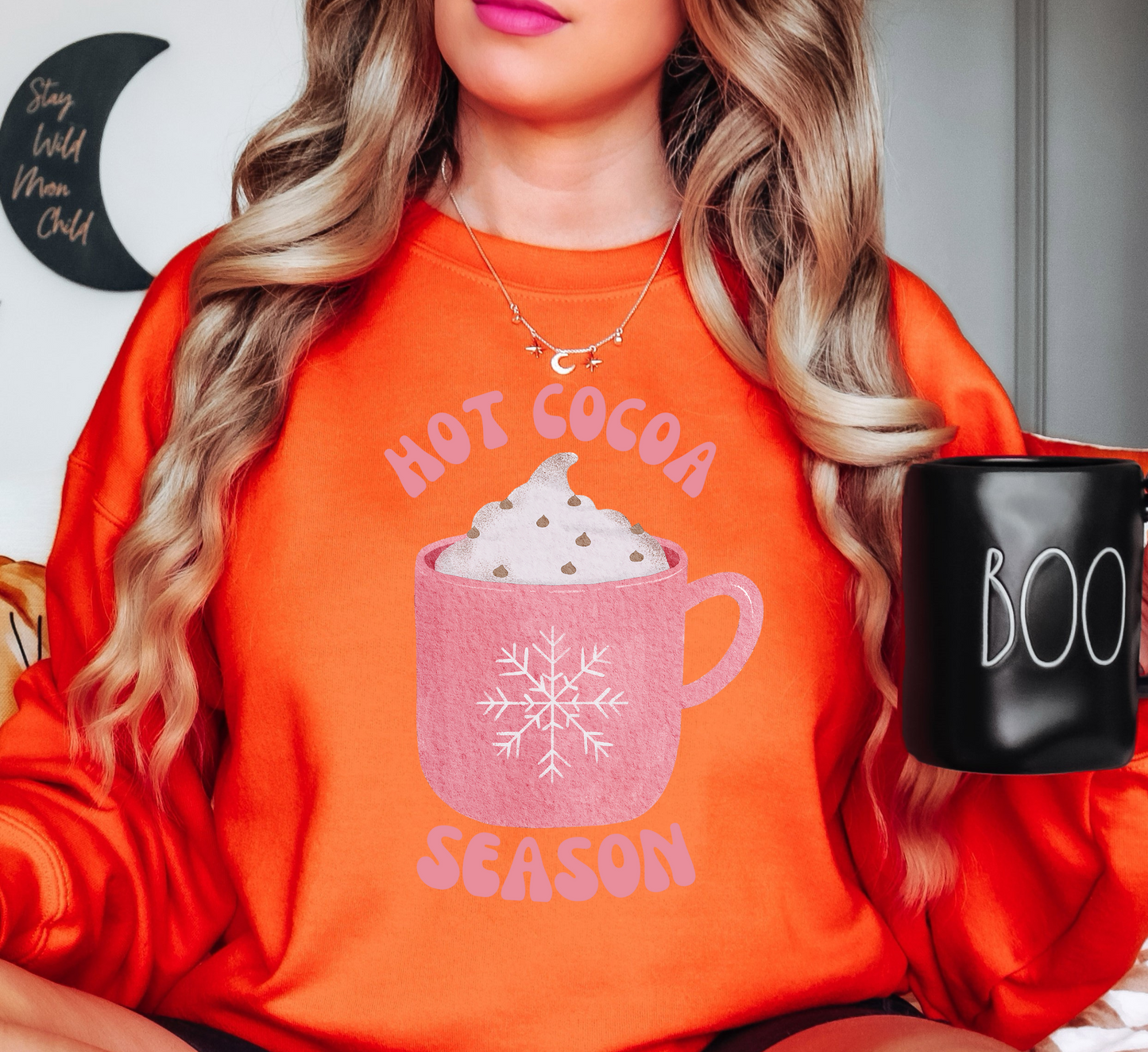 Hot Cocoa Season Sweatshirt | Frosty Chic Collection | Unique Gifts for Family Friends