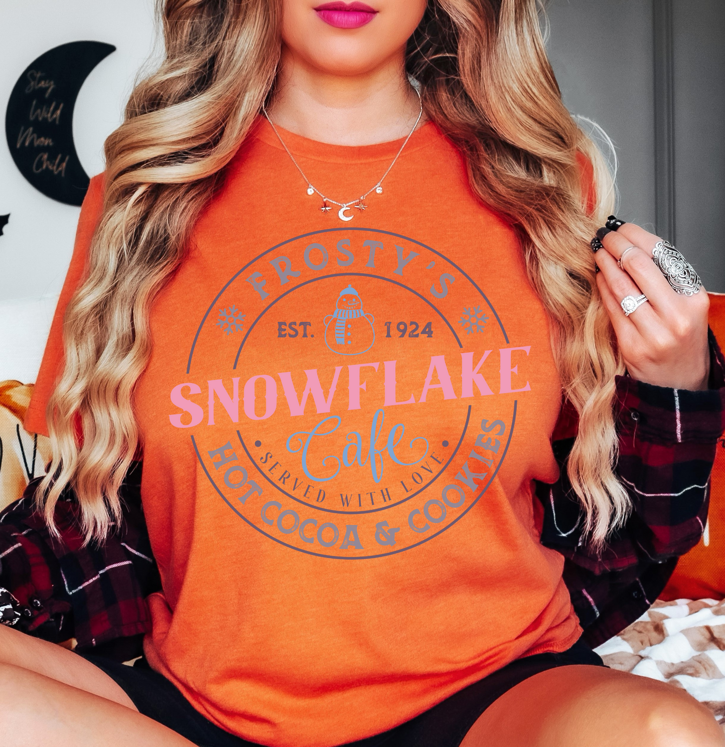 Frosty's Snowflake Cafe Tee | Frosty Chic Collection | Unisex Pre-Shrunk T-Shirt